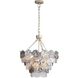 Yep Cascada 8 Light 20.13 inch Aegean Silver Pendant Ceiling Light in Smoke Plated Glass, 3 Tier