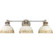 Kinsley 3 Light 29 inch Aged Galvanized Steel Bath Vanity Wall Light in Antique Ivory
