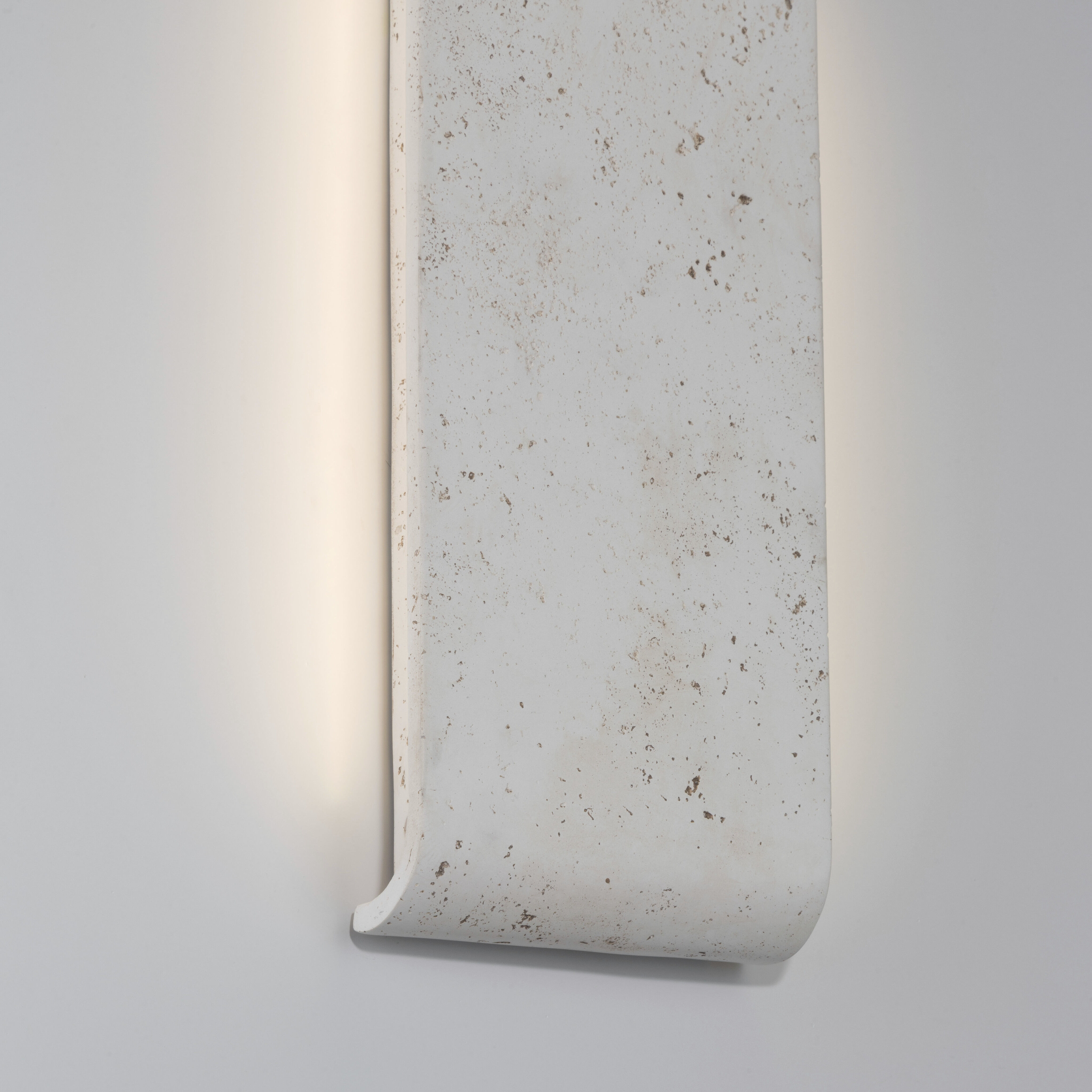 Stela 1 Light 6.25 inch White Travertine Outdoor Wall Light