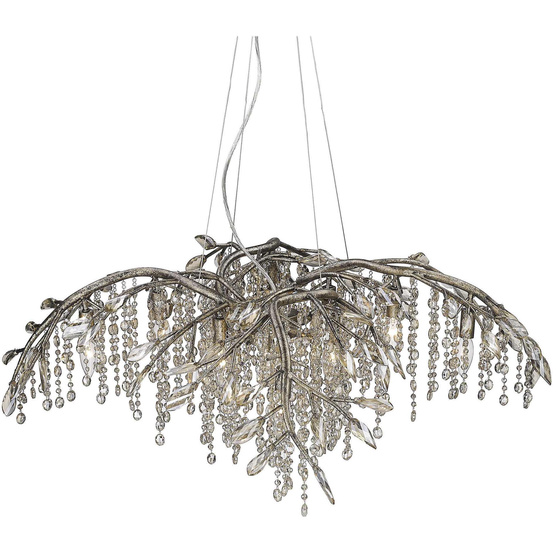 Autumn Twilight 40 inch 60.00 watt Mystic Gold Chandelier Ceiling Light, Large
