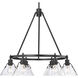 Yep Orwell 29 inch 60.00 watt Matte Black Chandelier Ceiling Light in Clear Glass