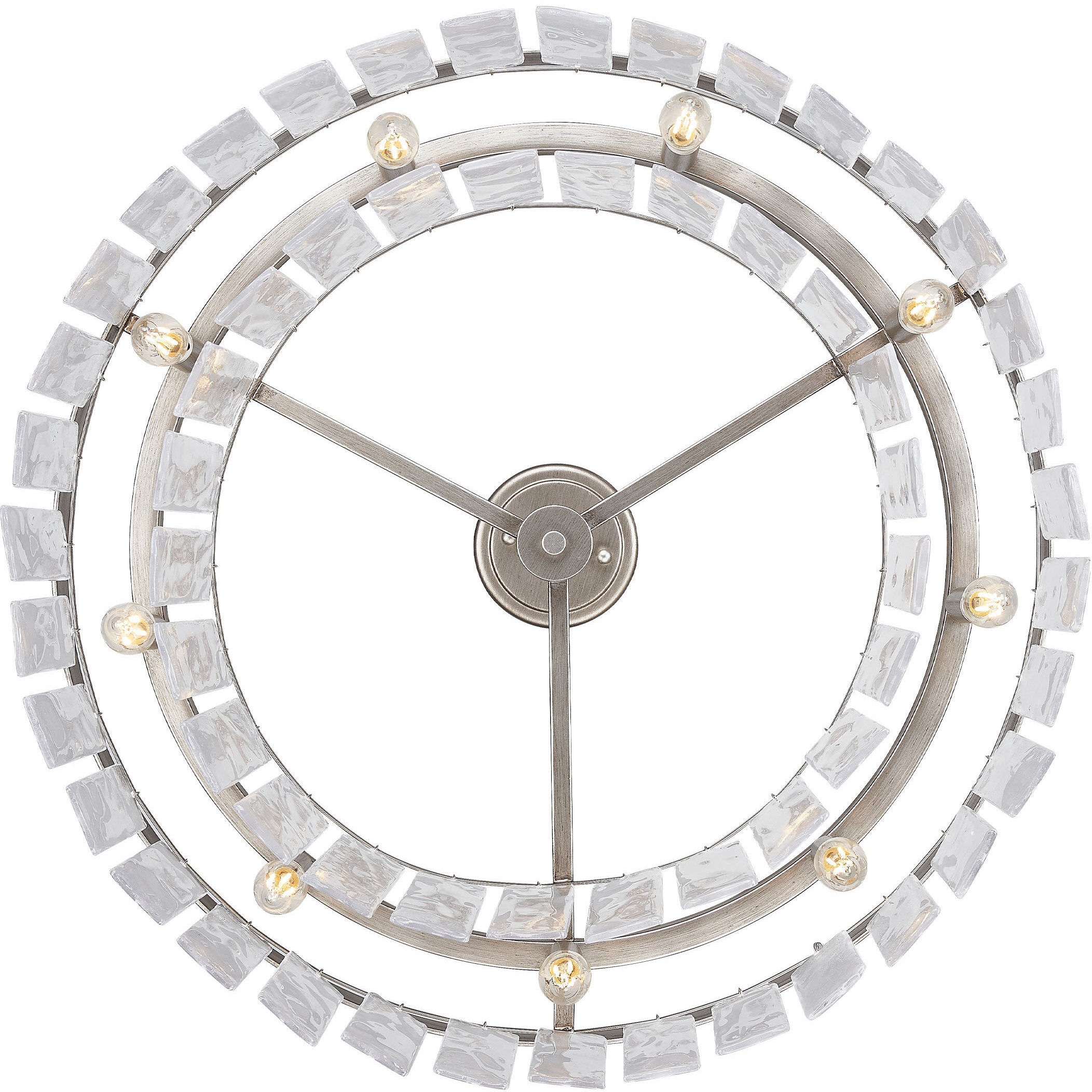 Ciara 9 Light 27 inch Peruvian Silver Semi-Flush Mount Ceiling Light