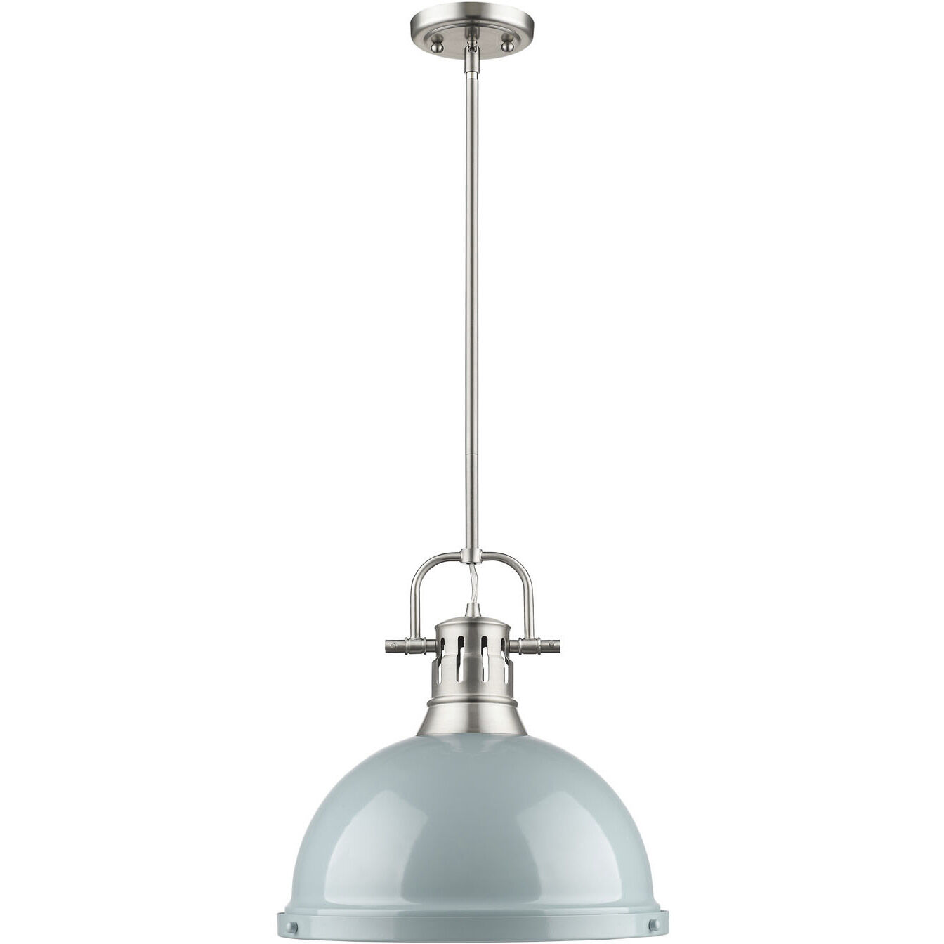 Yep Duncan Pendant Ceiling Light in Pewter, Seafoam, Large