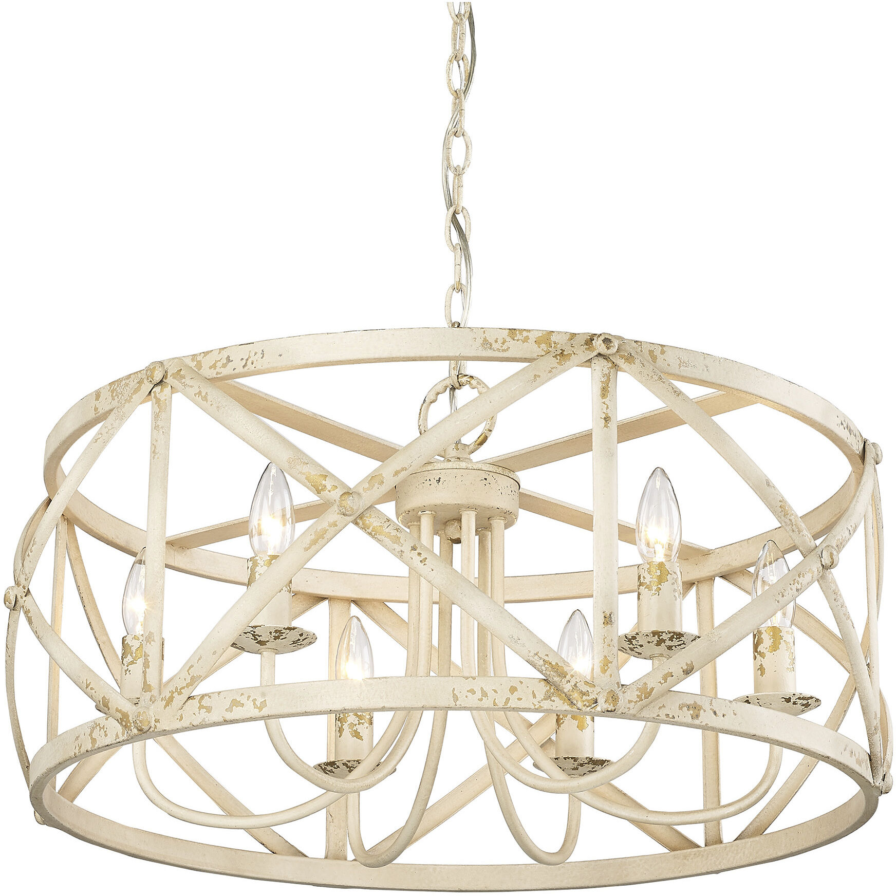 Alcott 26.13 inch 60.00 watt Antique Ivory Chandelier Ceiling Light