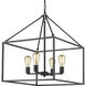 Wesson 21 inch 60.00 watt Matte Black Chandelier Ceiling Light