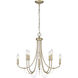 Kamila 24 inch 60.00 watt White Gold Chandelier Ceiling Light