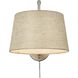 Ryleigh Articulating Wall Sconce Wall Light in Pewter, Natural Sisal
