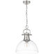 Yep Duncan 1 Light 14 inch Pewter Pendant Ceiling Light in Clear Glass