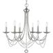 Mirabella 25 inch 60.00 watt Pewter Chandelier Ceiling Light in No Shade