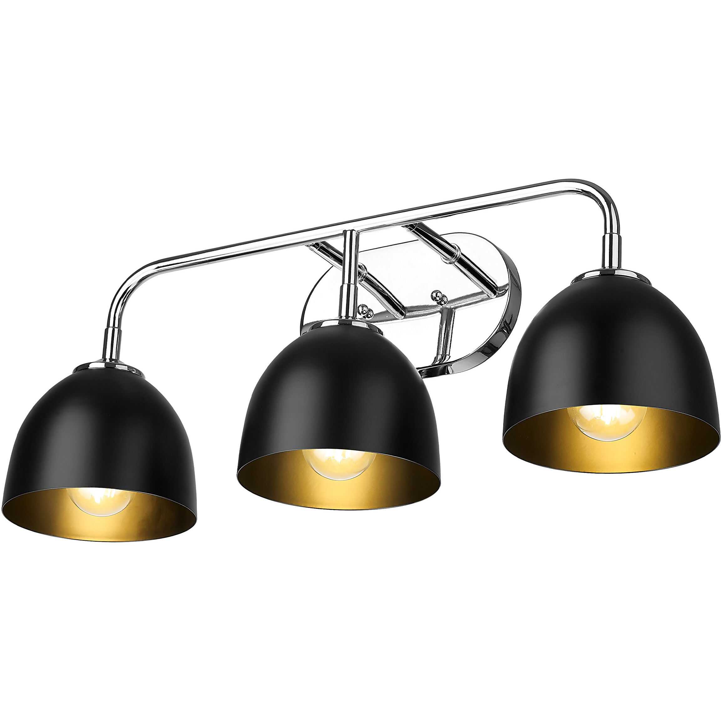 Yep Zoey Vanity Wall Light in Chrome, Matte Black