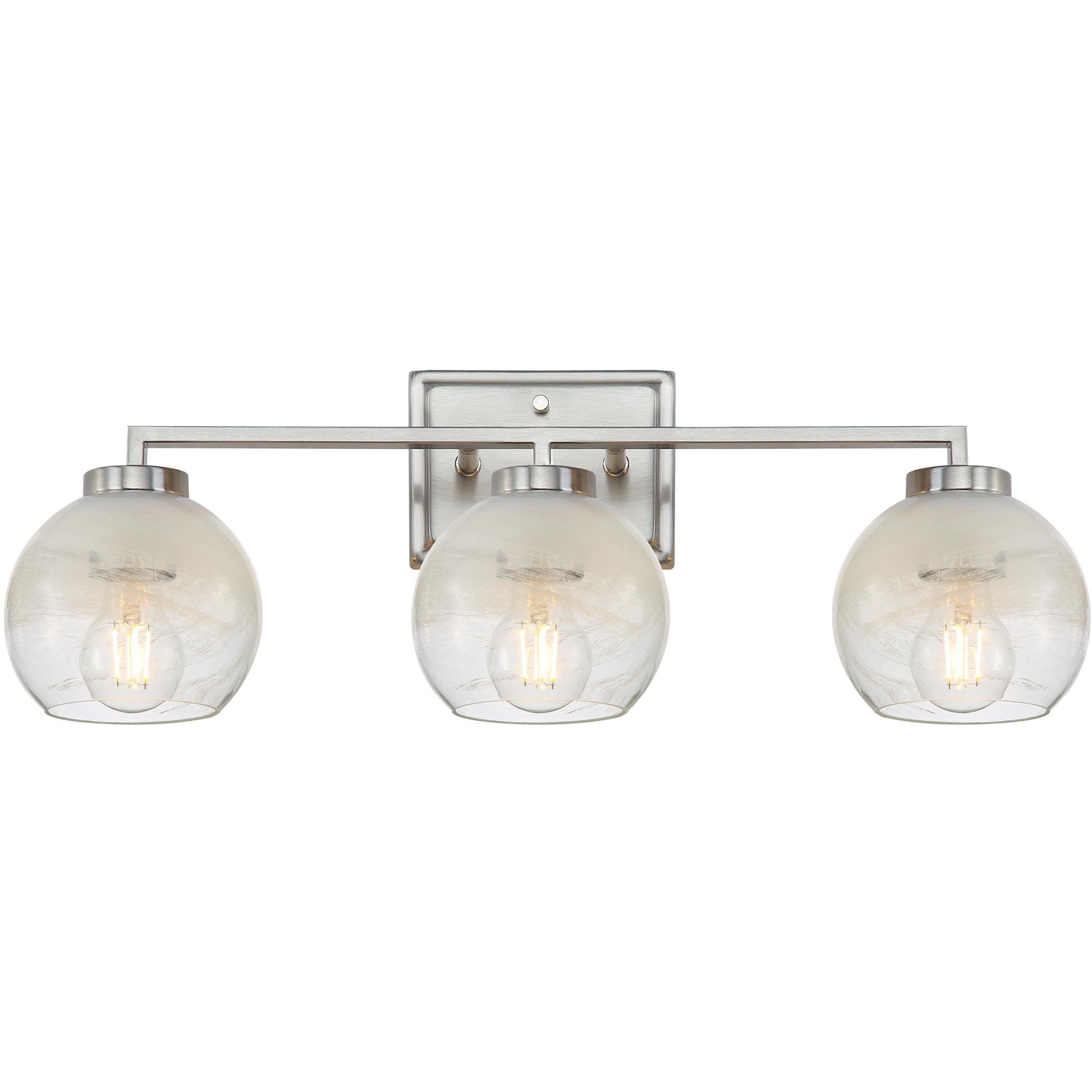 Yep Elliott Vanity Wall Light in Pewter, Clear Glass