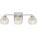 Yep Elliott Vanity Wall Light in Pewter, Clear Glass