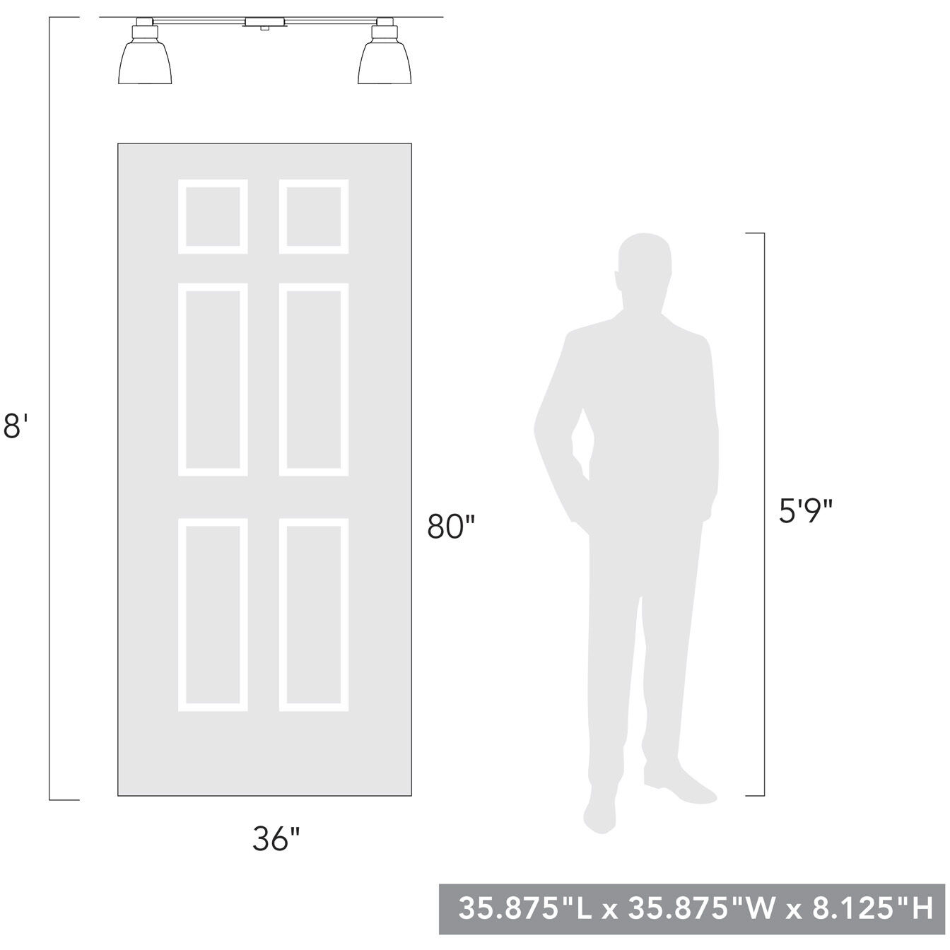 Remy 4 Light 35.88 inch Matte Black Flush Mount Ceiling Light