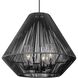 Valentina 3 Light 20.75 inch Natural Black Outdoor Pendant