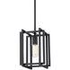 Tribeca 1 Light 7 inch Matte Black Mini Pendant Ceiling Light, Damp
