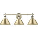 Orwell 3 Light 27.25 inch Aged Brass Vanity Light Wall Light in Brushed Champagne Bronze