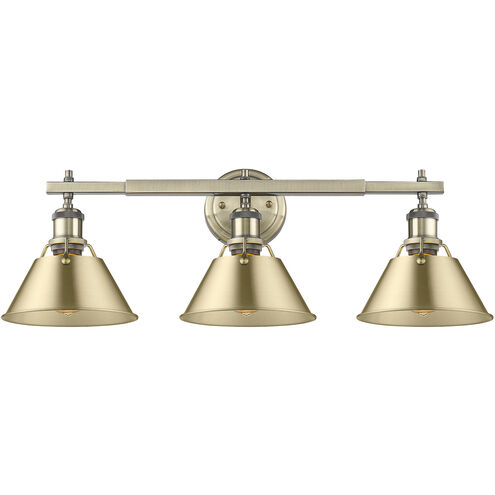 Orwell 3 Light 27.25 inch Aged Brass Vanity Light Wall Light in Brushed Champagne Bronze