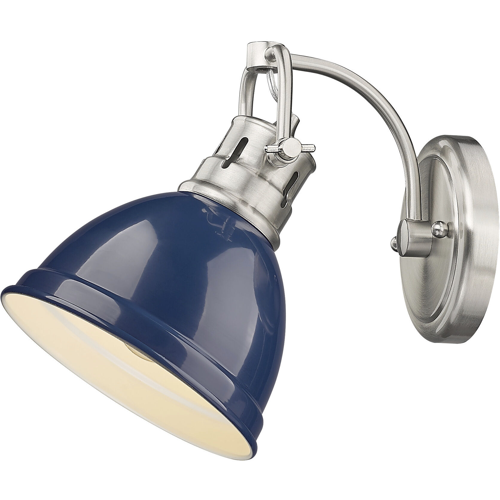Yep Duncan Vanity Wall Light in Pewter, Navy