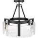 Aenon 3 Light 16.5 inch Matte Black Semi-Flush Mount Ceiling Light