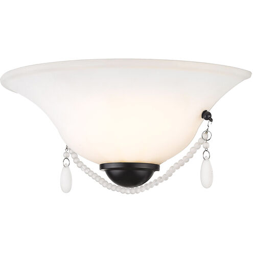 Priscilla 1 Light 12 inch Matte Black Wall Sconce Wall Light