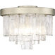 Ciara 3 Light 13 inch White Gold Flush Mount Ceiling Light