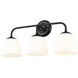 Dorinda 3 Light 24.5 inch Matte Black Vanity Light Wall Light
