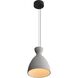 Aethera LED 9.88 inch Grey Cement Pendant Ceiling Light
