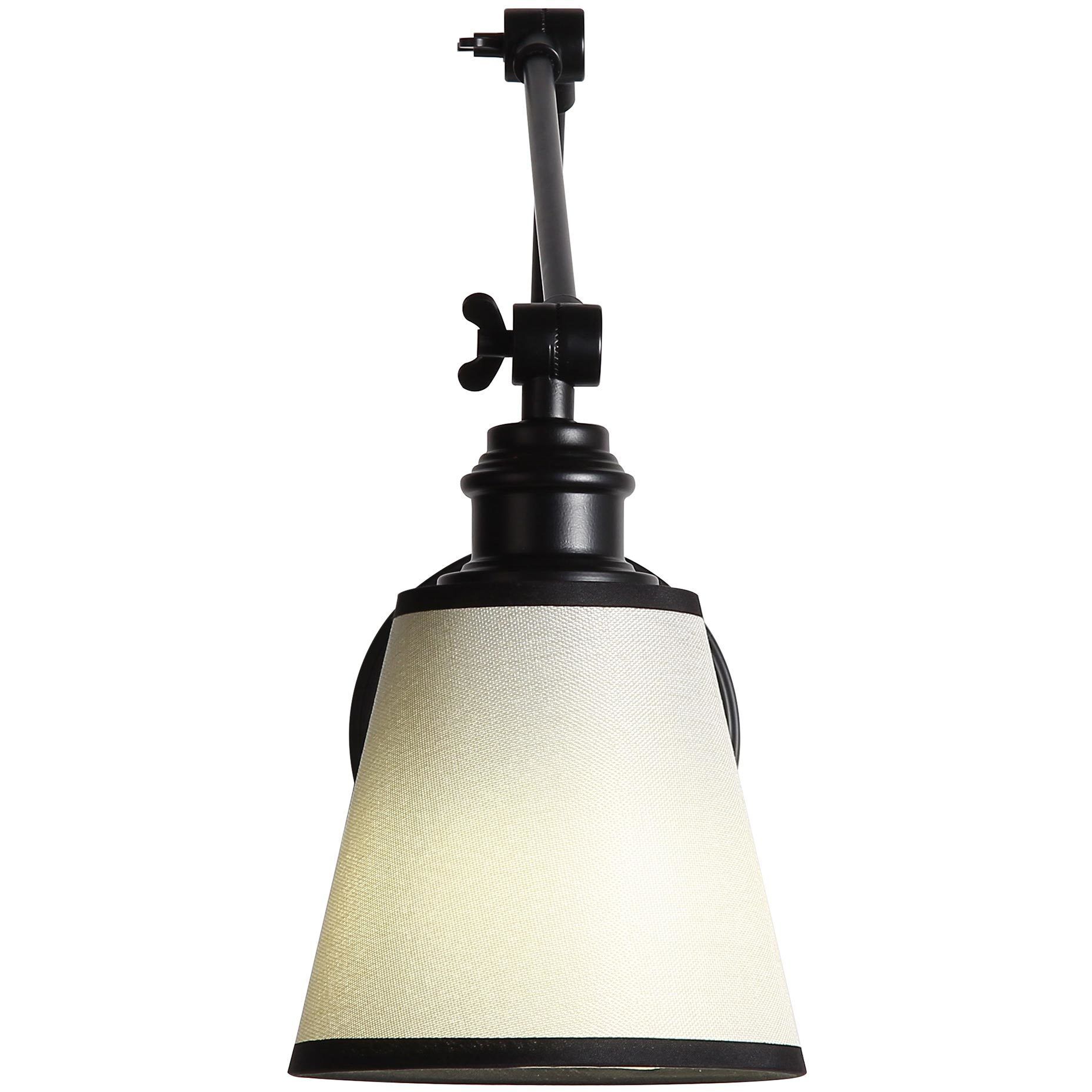 Yep Equinox 1 Light 5.88 inch Matte Black Swing Arm Wall Lamp Wall Light in White with Black Trim