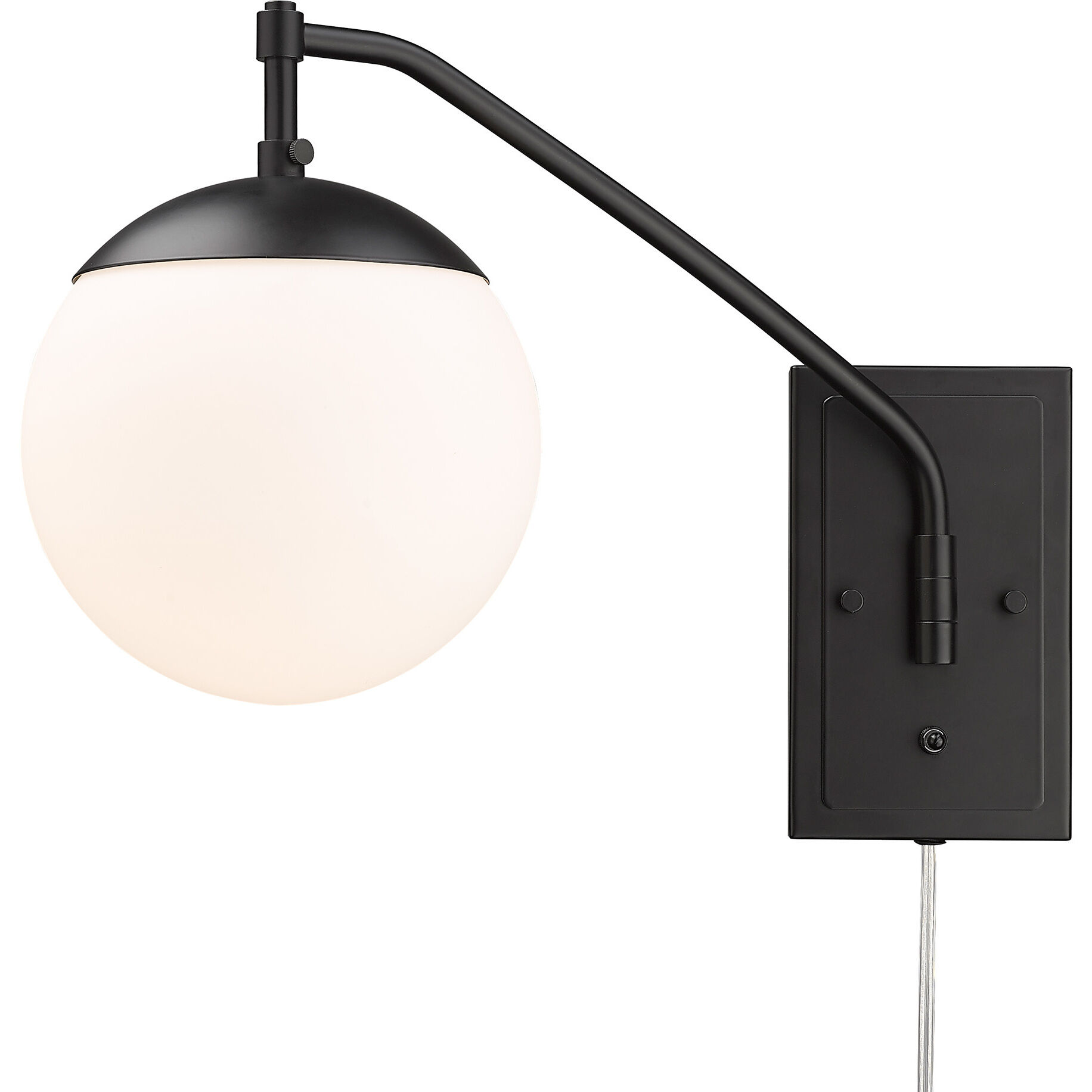 Glenn 1 Light 7.75 inch Matte Black Swing Arm Wall Lamp Wall Light