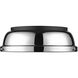 Yep Duncan 2 Light 14 inch Matte Black Flush Mount Ceiling Light in Chrome, Damp