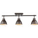 Yep Duncan 3 Light 35.38 inch Rubbed Bronze Semi-Flush Mount Ceiling Light, Track Light