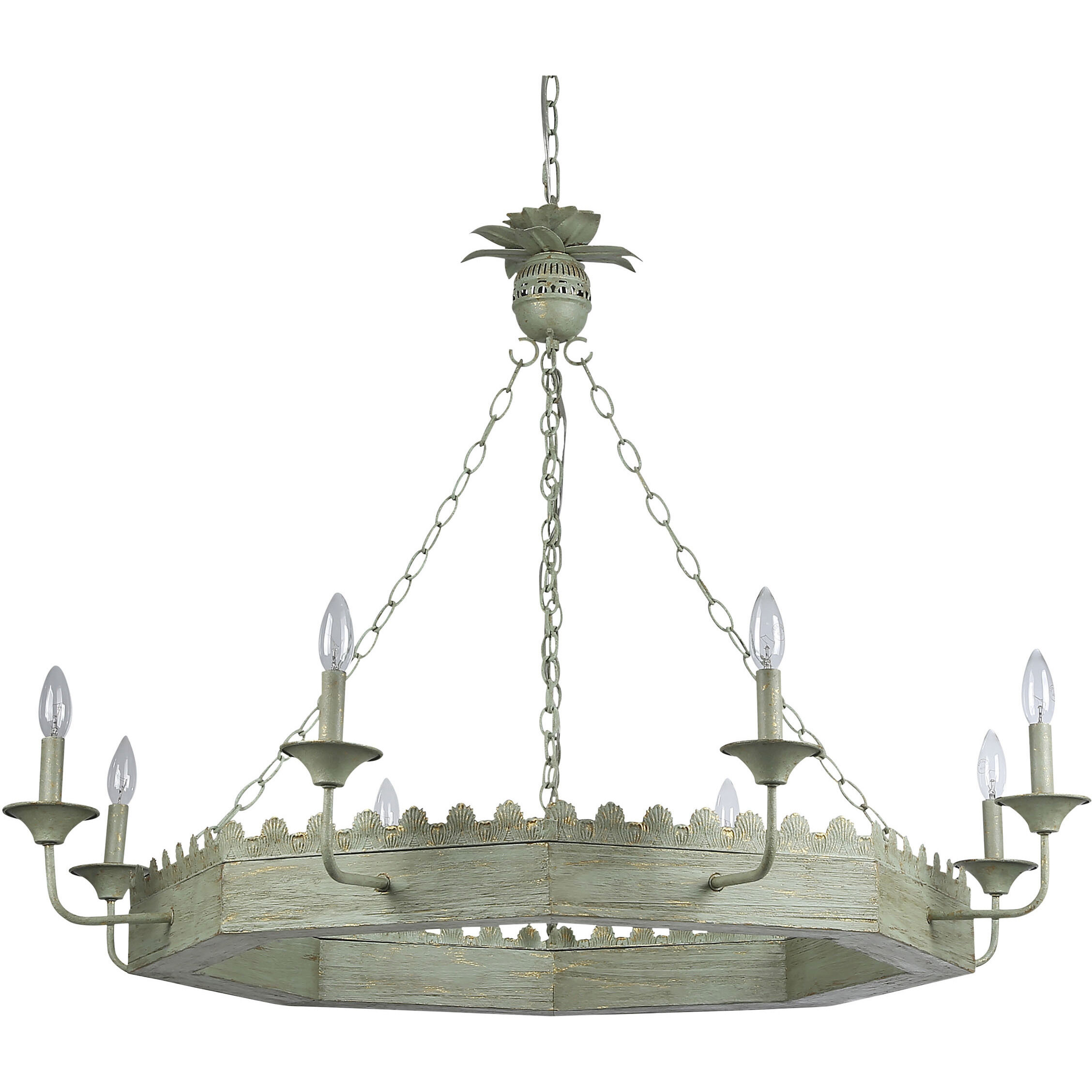 Finley 42 inch 60.00 watt Vintage Sage Chandelier Ceiling Light