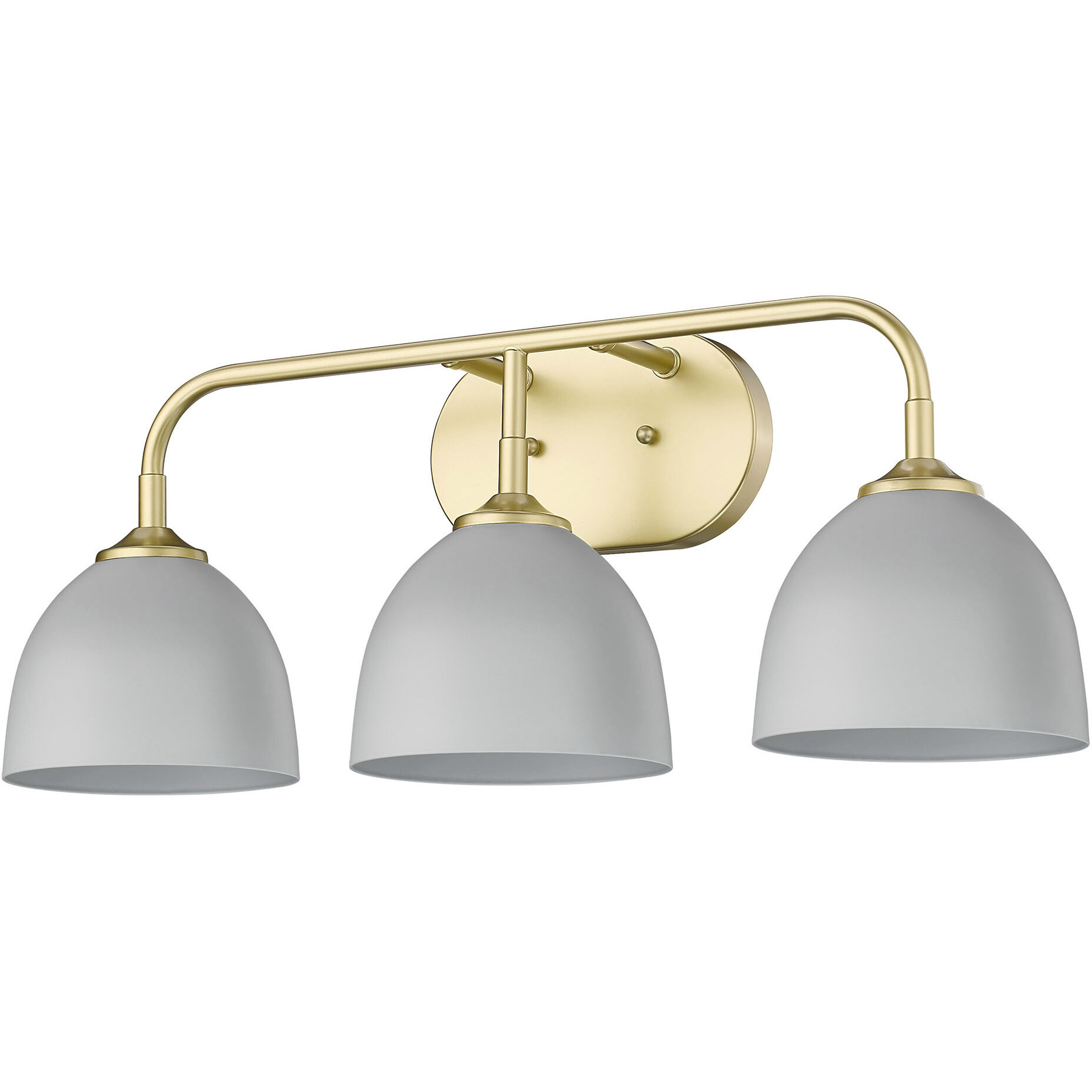 Yep Zoey Vanity Wall Light in Olympic Gold, Matte Gray