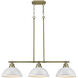 Yep Duncan Island Light Ceiling Light in Aged Brass, White