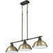 Yep Duncan Island Light Ceiling Light in Rubbed Bronze, Aged Brass