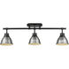 Duncan 3 Light 6.5 inch Matte Black Semi-Flush Track Light Ceiling Light in Pewter, Track Light
