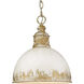 Alison 1 Light 12 inch Vintage Gold Pendant Ceiling Light in Antique Ivory, Medium