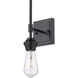 Ormond 1 Light 5.25 inch Matte Black Bath Vanity Wall Light in No Glass