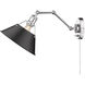 Orwell 1 Light 10 inch Chrome Articulating Wall Sconce Wall Light in Matte Black, Adjustable