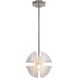 Glacier LED 13.75 inch Polished Nickel Pendant Ceiling Light