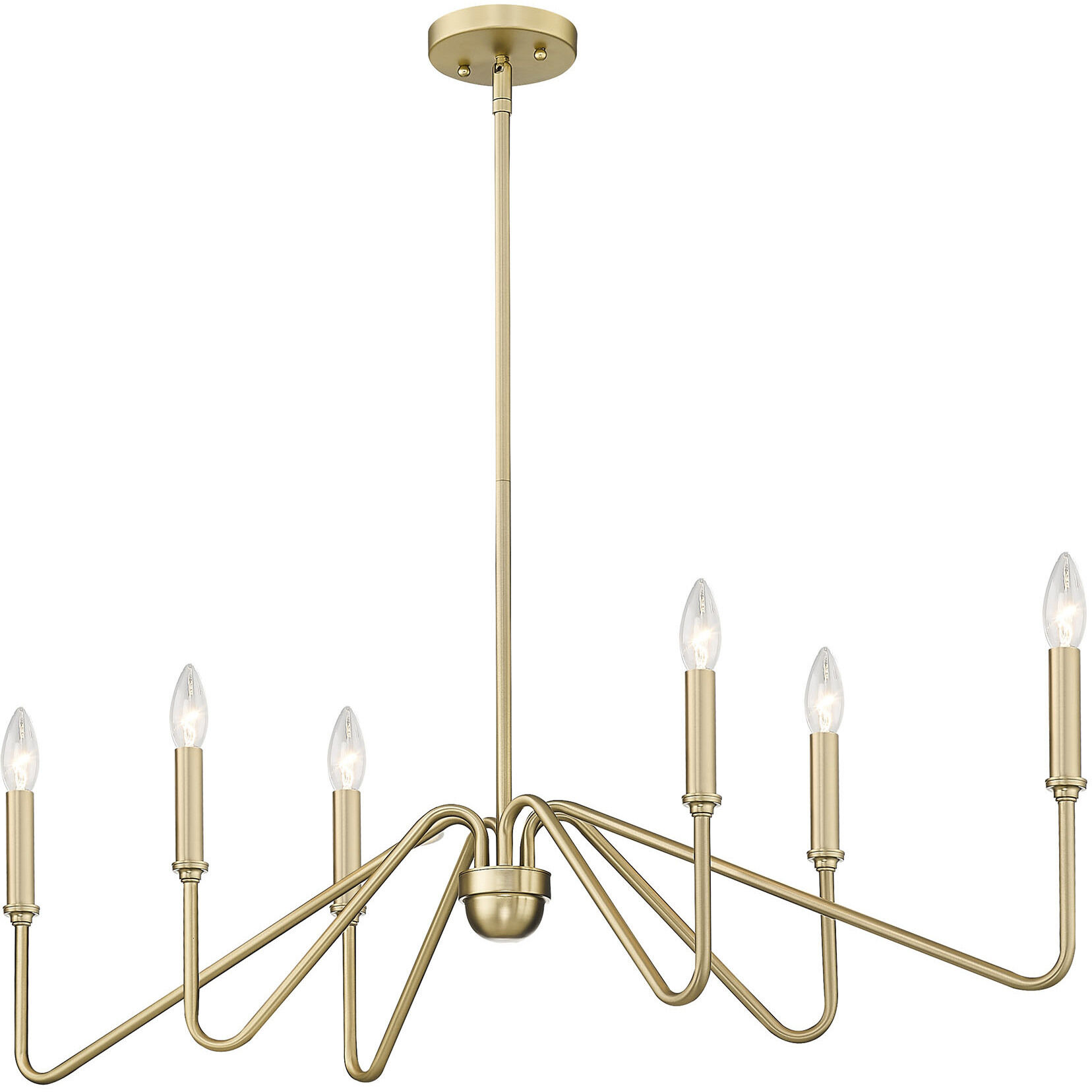 Yep Kennedy Island Light Ceiling Light in No Shade, Brushed Champagne Brass