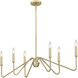 Yep Kennedy Island Light Ceiling Light in No Shade, Brushed Champagne Brass