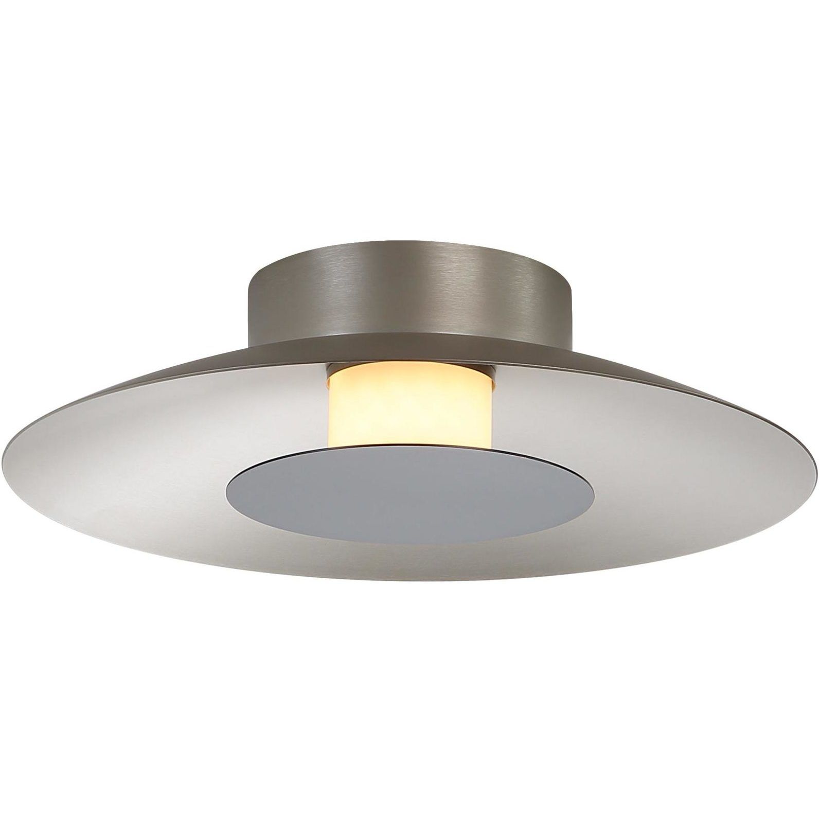 Yep Luma LED 11.75 inch Sand Nickel Flush Mount Ceiling Light in Graphite