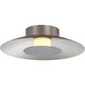 Yep Luma LED 11.75 inch Sand Nickel Flush Mount Ceiling Light in Graphite