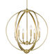 Colson 6 Light 26 inch Olympic Gold Chandelier Ceiling Light in No Shade 