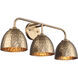 Shepard 3 Light 24.63 inch Modern Brass Vanity Light Wall Light