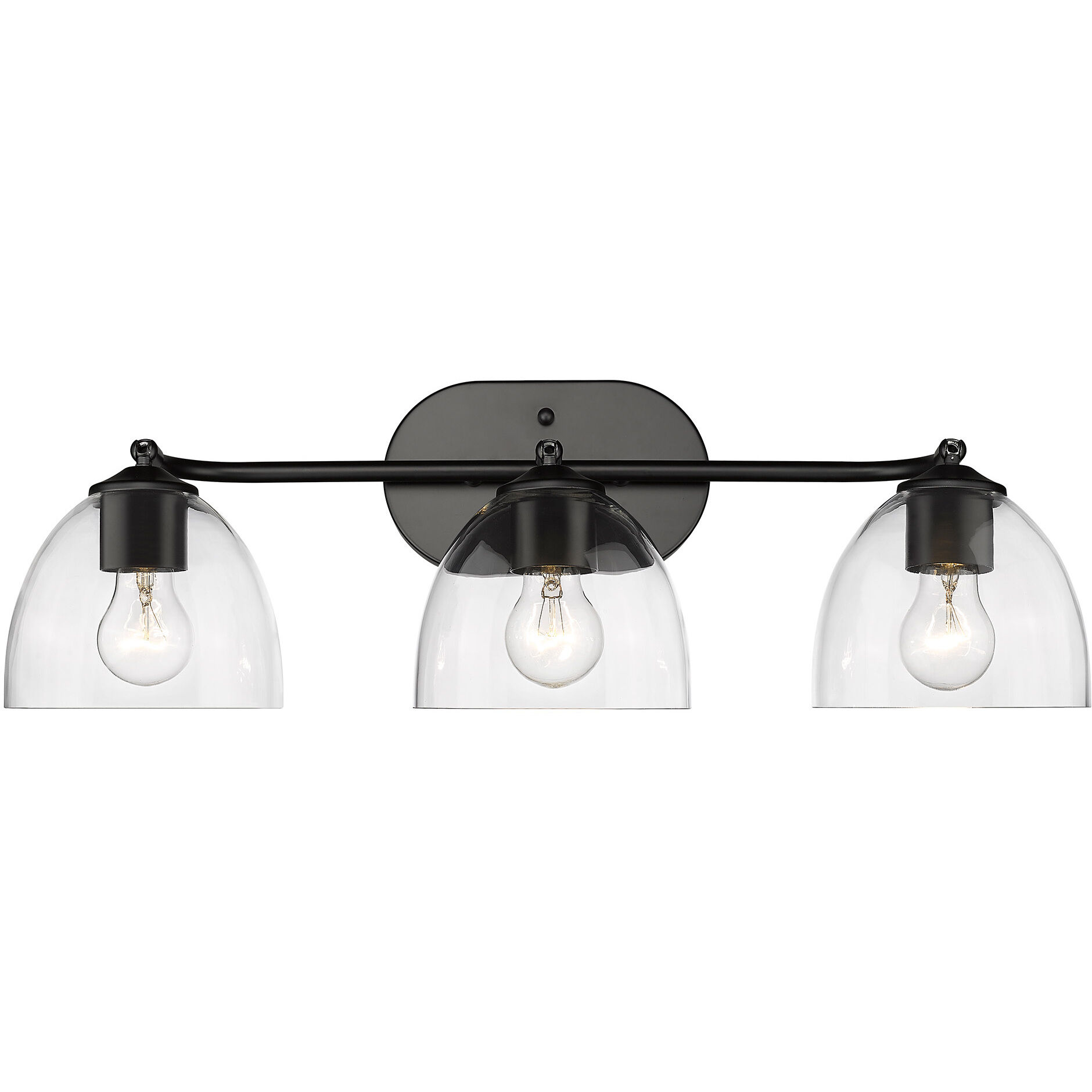 Roxie 3 Light 24.63 inch Matte Black Semi-Flush Mount Ceiling Light