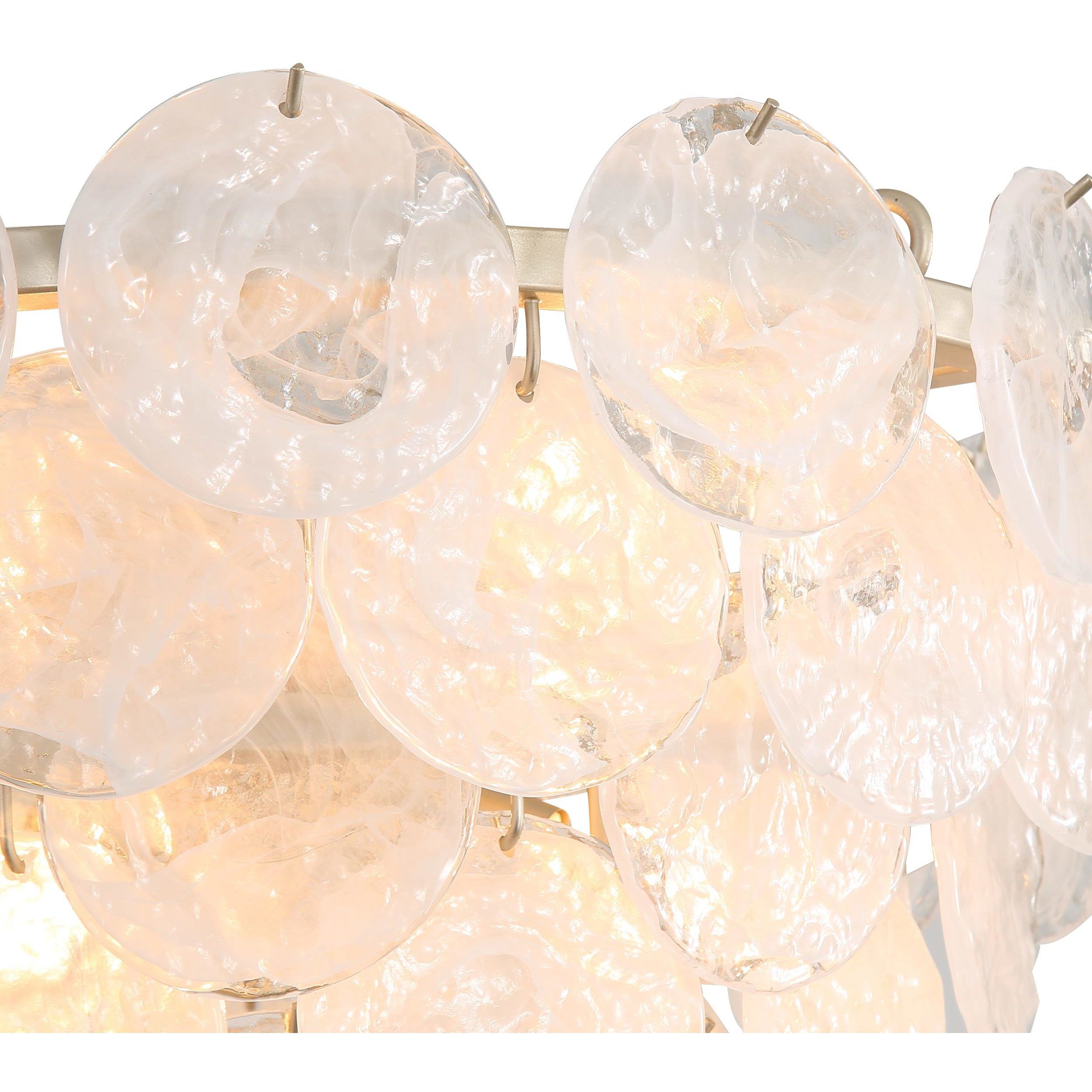 Yep Cascada Pendant Ceiling Light in Cirrus Cloud Glass, 3 Tier
