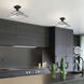 Kepler 1 Light 14 inch Matte Black Semi-Flush Mount Ceiling Light