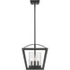 Mercer 11.75 inch 60.00 watt Matte Black Chandelier Ceiling Light, Convertible